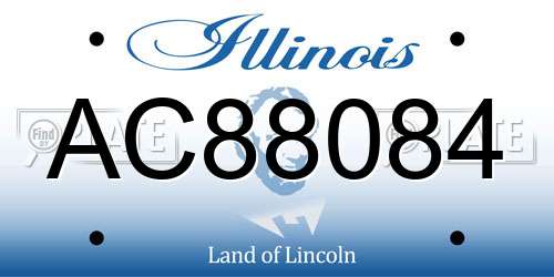 AC88084 Illinois License Plate