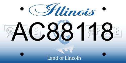 AC88118 Illinois License Plate