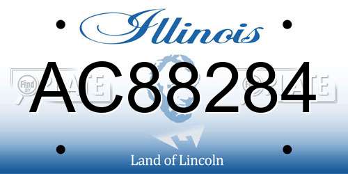AC88284 Illinois License Plate