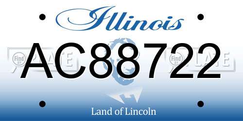 AC88722 Illinois License Plate