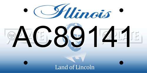 AC89141 Illinois License Plate