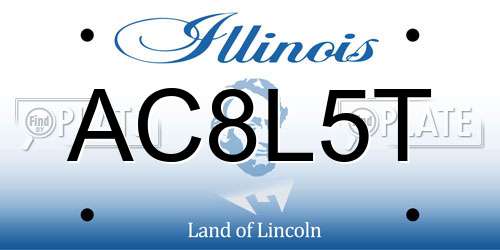 AC8L5T Illinois License Plate