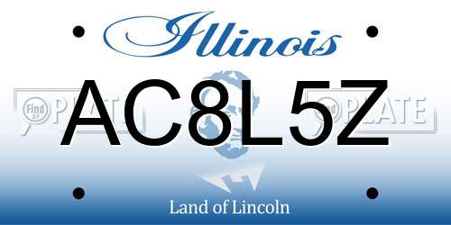 AC8L5Z Illinois License Plate