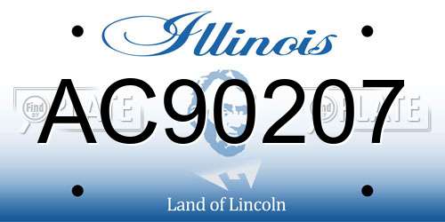 AC90207 Illinois License Plate