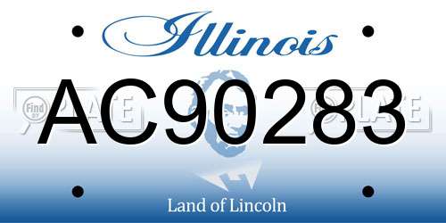 AC90283 Illinois License Plate
