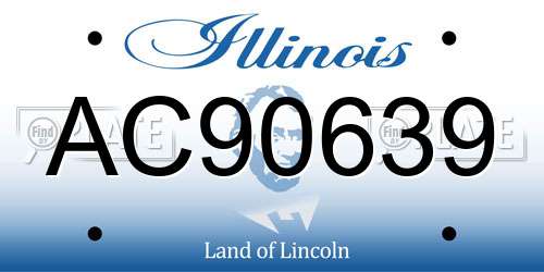 AC90639 Illinois License Plate