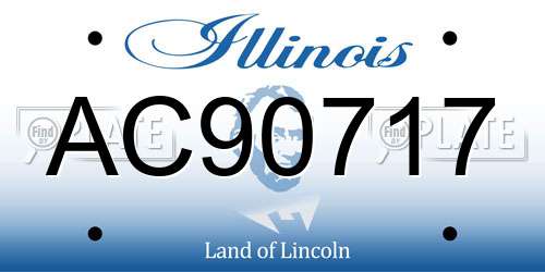 AC90717 Illinois License Plate