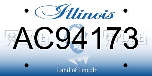 AC94173 Illinois License Plate