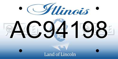 AC94198 Illinois License Plate