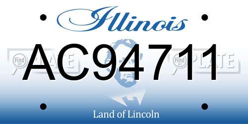 AC94711 Illinois License Plate