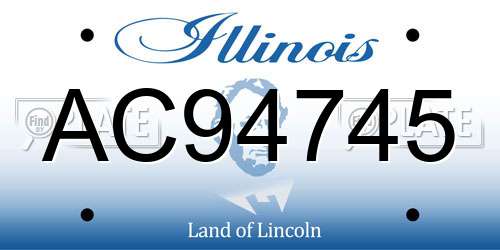 AC94745 Illinois License Plate