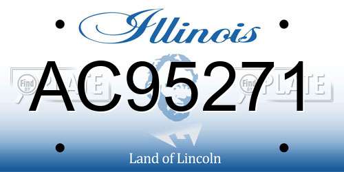 AC95271 Illinois License Plate