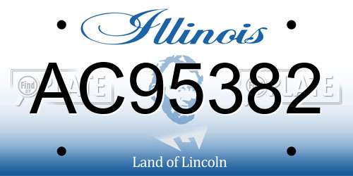 AC95382 Illinois License Plate