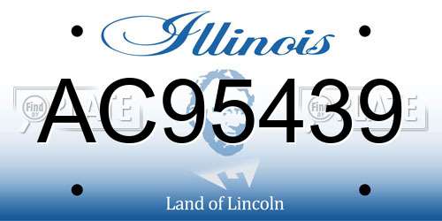 AC95439 Illinois License Plate