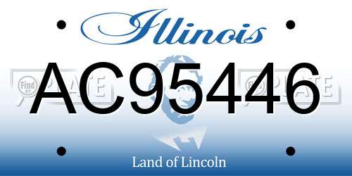 AC95446 Illinois License Plate