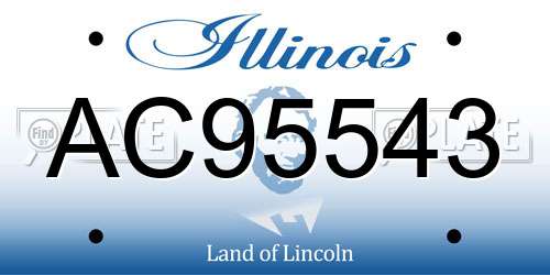 AC95543 Illinois License Plate