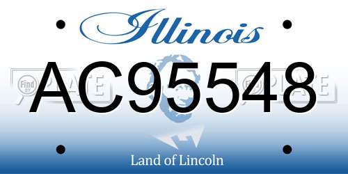 AC95548 Illinois License Plate