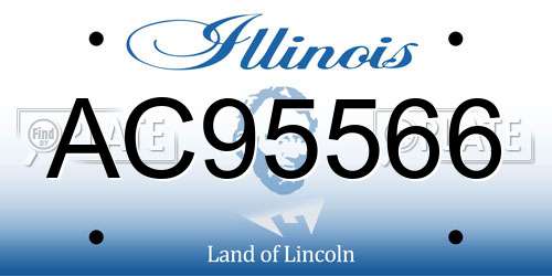 AC95566 Illinois License Plate