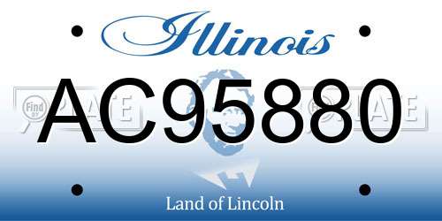 AC95880 Illinois License Plate
