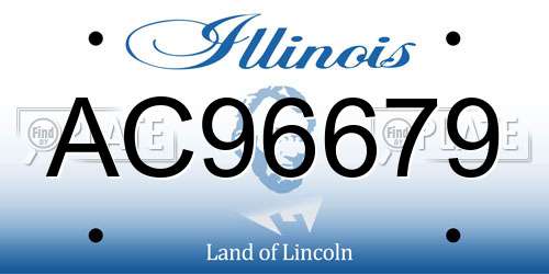 AC96679 Illinois License Plate