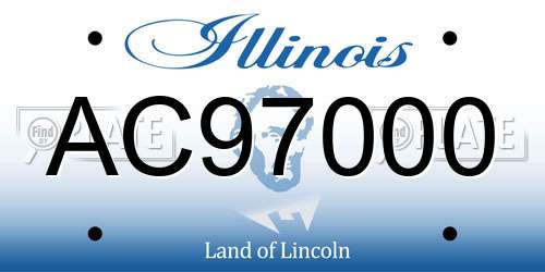 AC97000 Illinois License Plate
