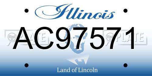 AC97571 Illinois License Plate