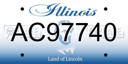 AC97740 Illinois License Plate