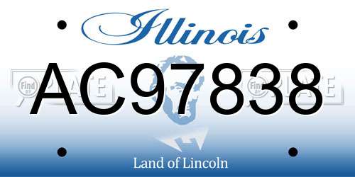 AC97838 Illinois License Plate