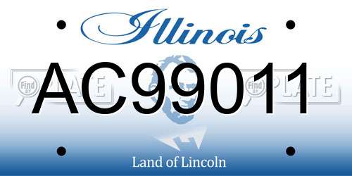 AC99011 Illinois License Plate