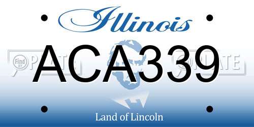 ACA339 Illinois License Plate