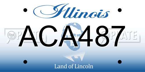 ACA487 Illinois License Plate
