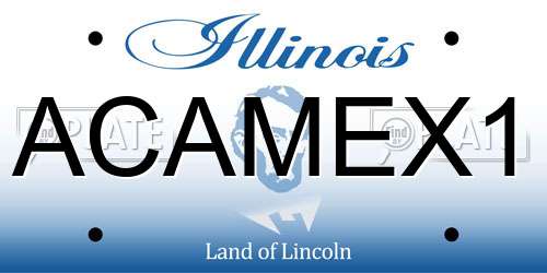 ACAMEX1 Illinois License Plate