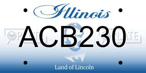 ACB230 Illinois License Plate