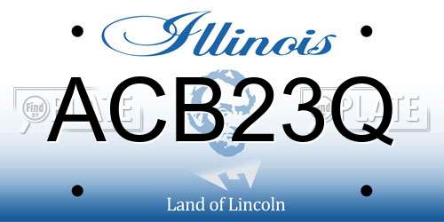ACB23Q Illinois License Plate