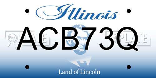 ACB73Q Illinois License Plate