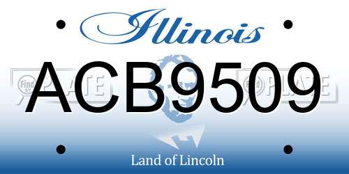ACB9509 Illinois License Plate