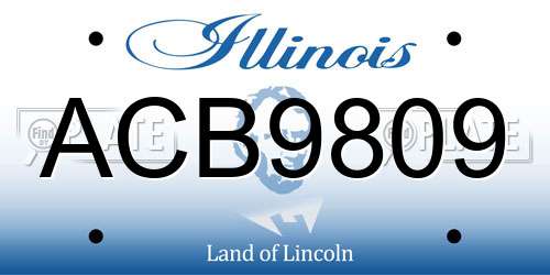 ACB9809 Illinois License Plate