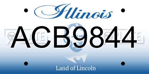 ACB9844 Illinois License Plate