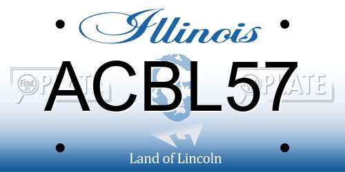 ACBL57 Illinois License Plate