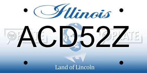 ACD52Z Illinois License Plate