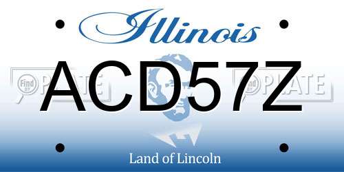 ACD57Z Illinois License Plate