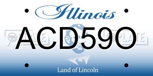 ACD59O Illinois License Plate