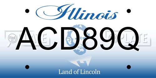 ACD89Q Illinois License Plate