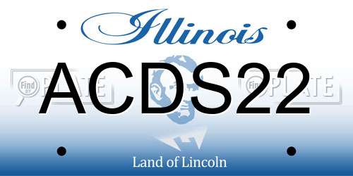 ACDS22 Illinois License Plate