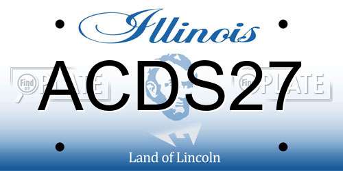 ACDS27 Illinois License Plate