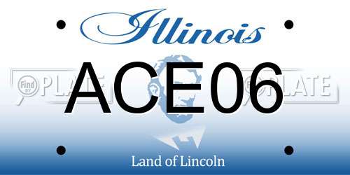 ACE06 Illinois License Plate