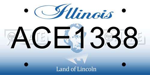 ACE1338 Illinois License Plate