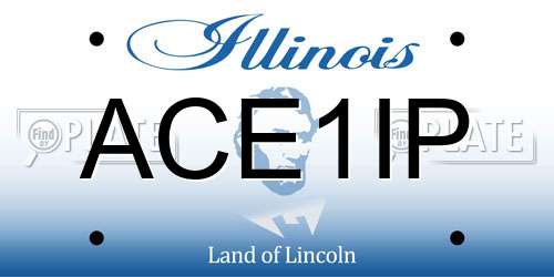 ACE1IP Illinois License Plate