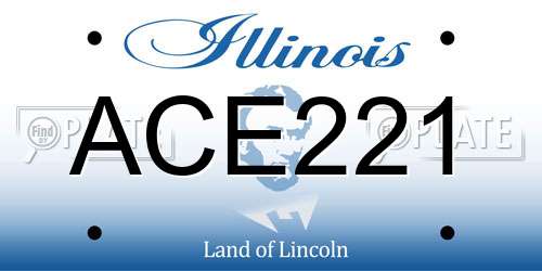 ACE221 Illinois License Plate