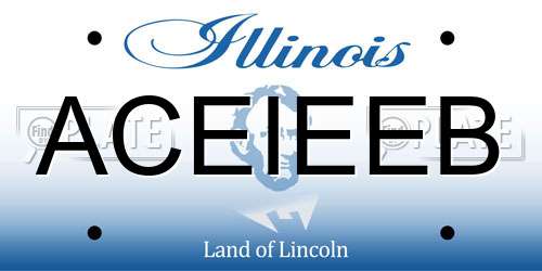 ACEIEEB Illinois License Plate